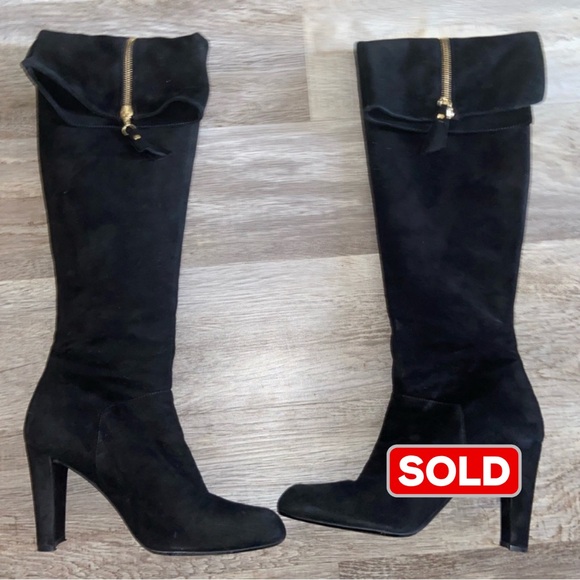 Stuart Weitzman Shoes - Stuart Weitzman Women’s Tall Black Suede Boots size 8.5
